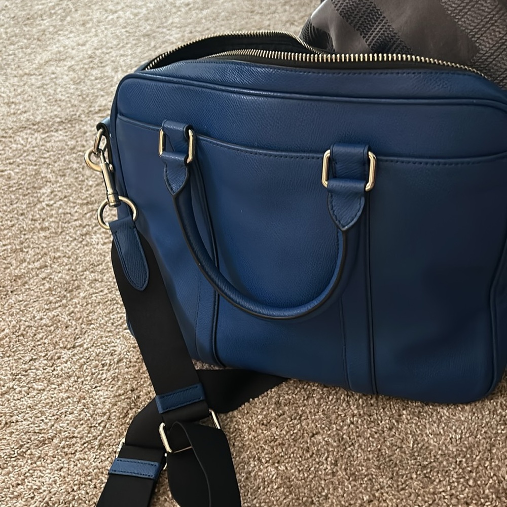 COPY - Blue Coach Briefcase.  Excellent condition.